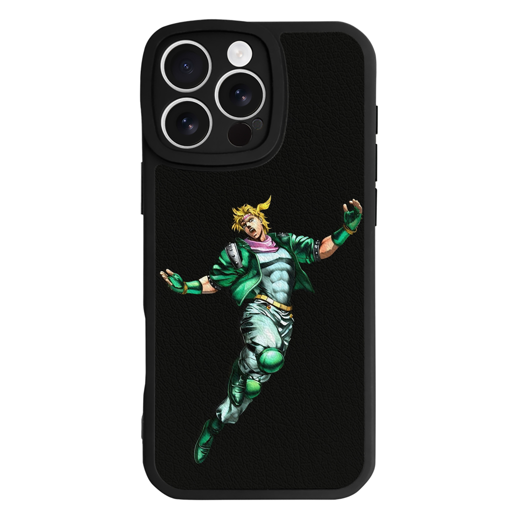 （画像用） ジョジョの奇妙な冒険 ディオ?ブランドー JoJo's Bizarre Adventure Dio Brando 【iPhone 16シリーズ対応】シリコンスマホケース（レザー調） 材質：シリコン